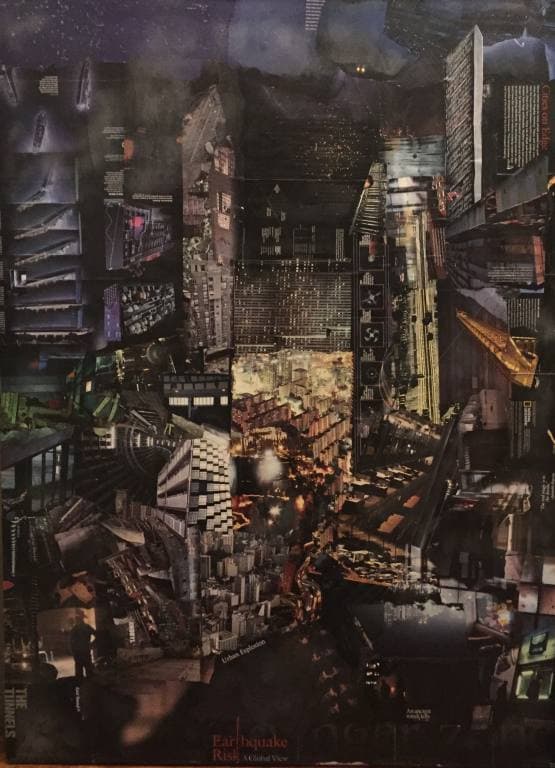 16 Stories, collage on canvas