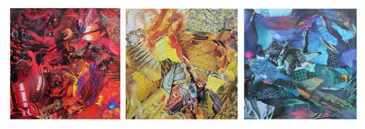 Primary's Purpose, collage on canvas