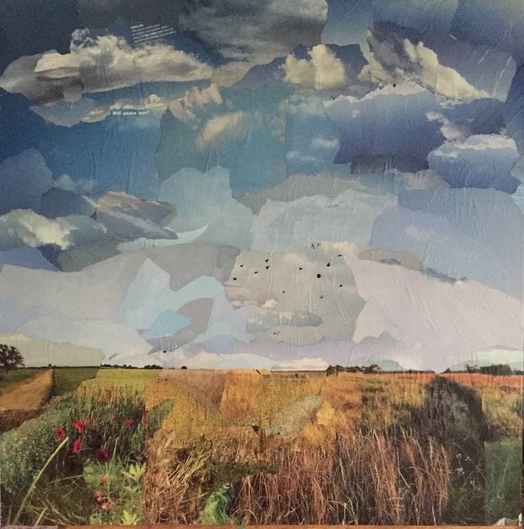 Dreaming of a Danish Summer, collage on canvas