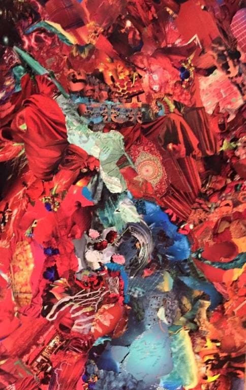 Sister 1, collage on canvas