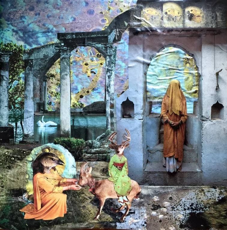 Time, collage on canvas